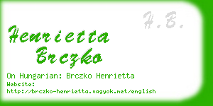 henrietta brczko business card